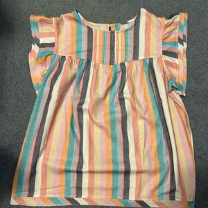 Colorful Striped Blouse